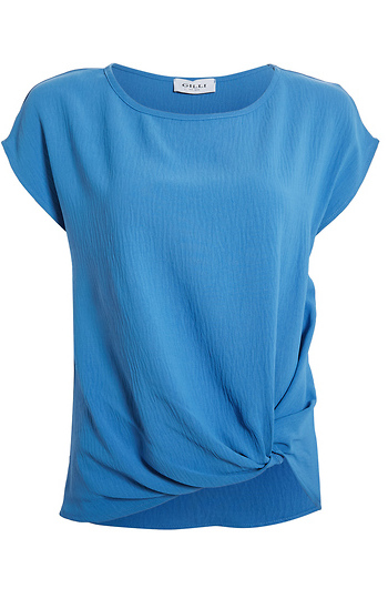 Side Knot Short Sleeve Top Slide 1