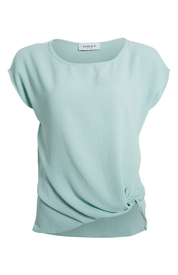 Side Knot Short Sleeve Top Slide 1