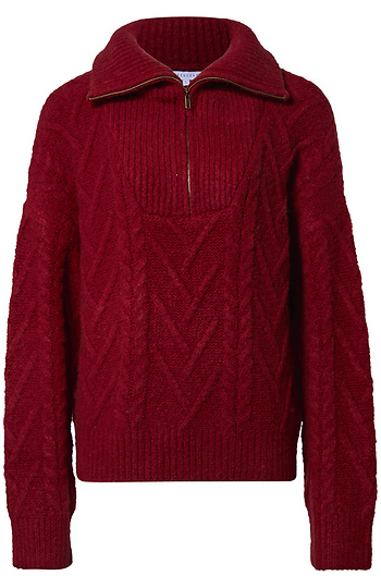 Cable Knit Quarter Zip Slide 1