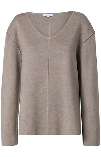 Oversized V-Neck Pullover Sweater Slide 1