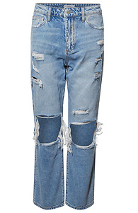 High Rise Cropped Straight Jean Slide 1