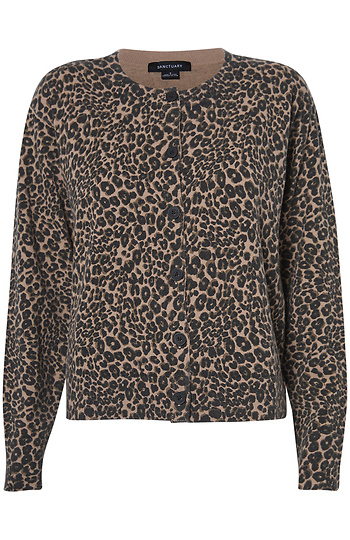 Sanctuary Printed Crewneck Cardigan Slide 1