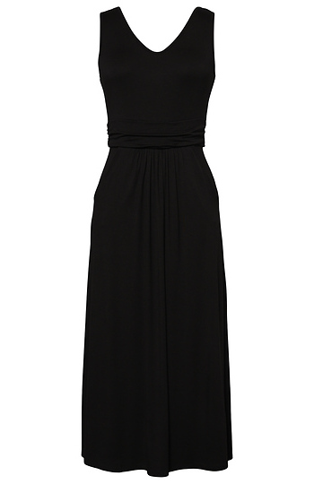 Petite V-Neck Sleeveless Maxi Dress Slide 1