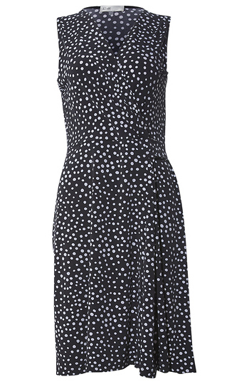Sleeveless Polka Dot Dress Slide 1