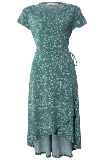 Faux Wrap High Low Dress Slide 1