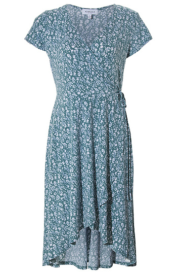 Floral Print Wrap Dress Slide 1
