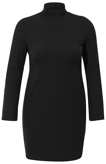 Long Sleeve Ribbed Dress Slide 1
