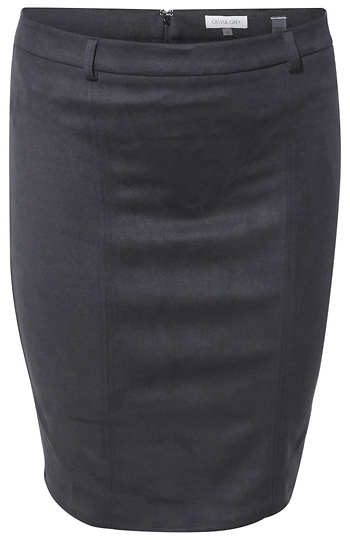 Suede Pencil Skirt Slide 1