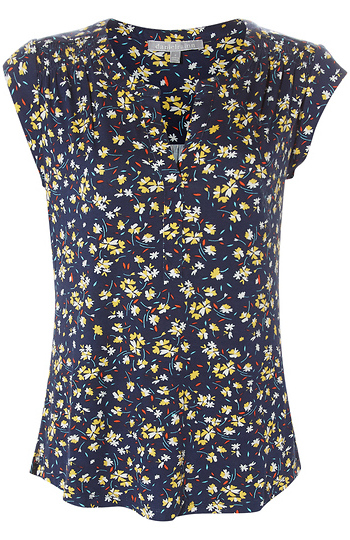 Daniel Rainn Split Neck Printed Top Slide 1