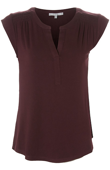 Daniel Rainn Split Neck Printed Top Slide 1