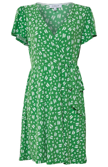 V-Neck Button Front Dress Slide 1