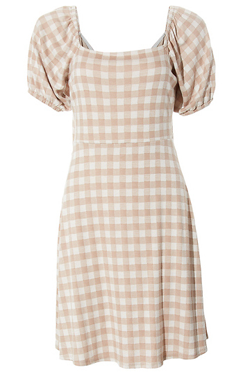 Puff Sleeve Mini Dress Slide 1