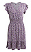 Floral Surplice Mini Dress Thumb 1