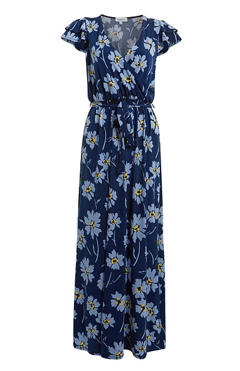 Surplice Floral Print Maxi Dress Slide 1
