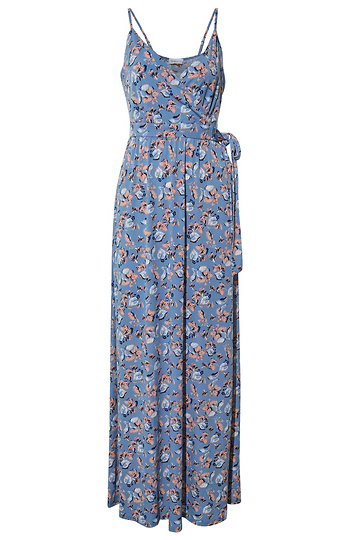 Surplice Maxi Dress with Side Tie Slide 1