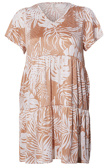 Tropical Print Dress Slide 1