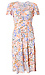 Double Layered Sleeve Floral Wrap Midi Dress Thumb 1