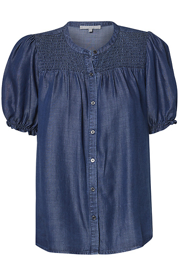 Smocked Neck Top Slide 1