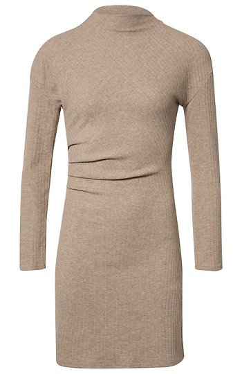 Long Sleeve Mock Neck Dress Slide 1