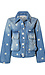 Floral Embroidered Denim Jacket Thumb 1