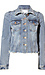 Dear John Distressed Hem Denim Jacket Thumb 1
