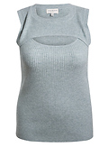 Skies are Blue Cut Out Knit Tank