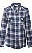 Snap Front Long Sleeve Plaid Top Thumb 1