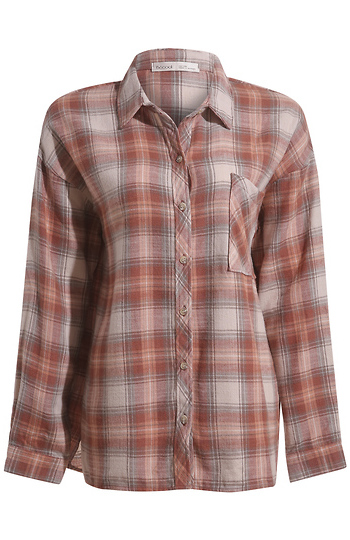 Plaid Button Down Shirt Slide 1