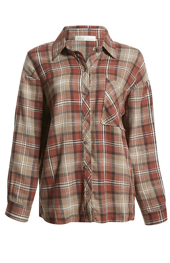 Oversized Flannel Top Slide 1
