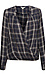 Washed Plaid Surplice Top Thumb 1