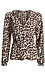 Animal Print Surplice Long Sleeve Thumb 1