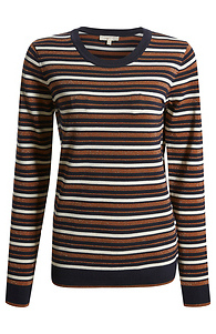 Striped Long Sleeve Sweater Slide 1