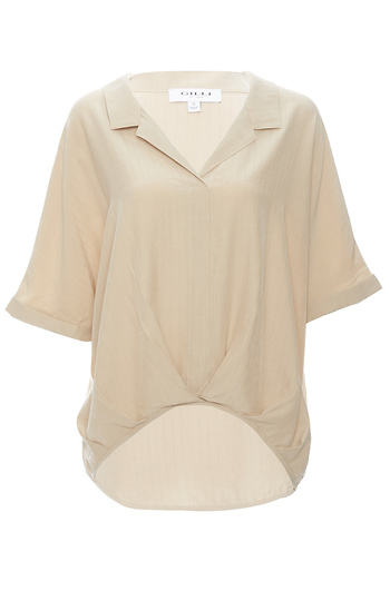 V-Neck Front Pleat Top Slide 1