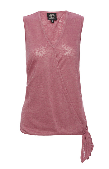 B Collection by Bobeau Sleeveless Surplice Tie Side Slide 1