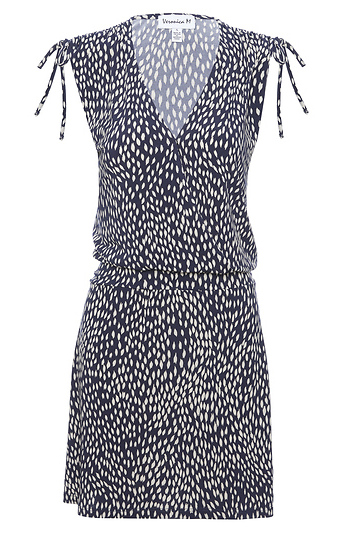 Veronica M Shirred Sleeveless Dress Slide 1