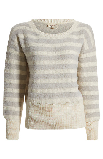 Striped Textured Sweater Slide 1