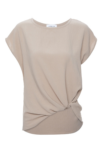 Side Knot Short Sleeve Top Slide 1