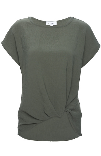 Side Knot Short Sleeve Top Slide 1