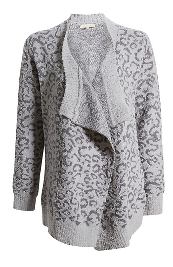 Open Front Animal Print Cardigan Slide 1