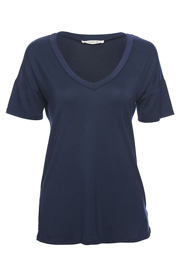 V-Neck Mid-Sleeve Tee Slide 1