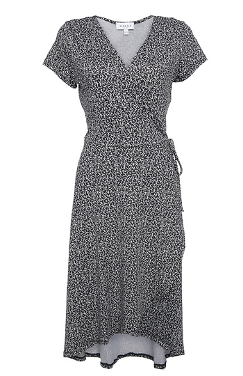 Midi Faux Wrap Dress Slide 1