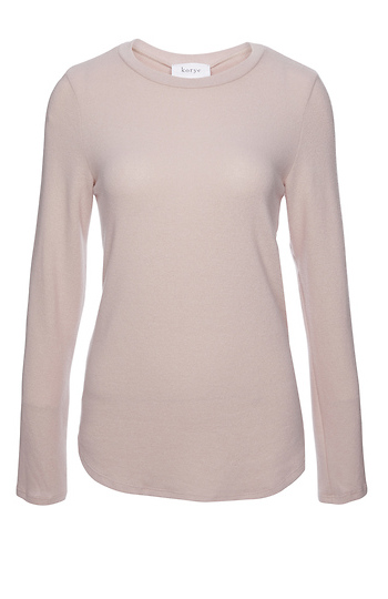 Brushed Long Sleeve Crew Neck Slide 1