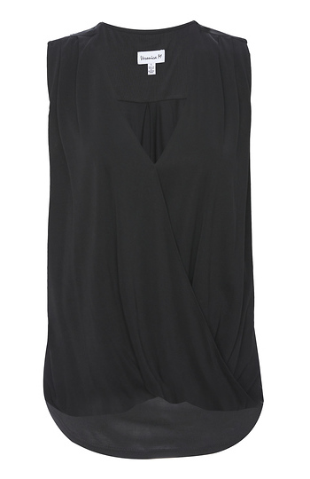 Veronica M Sleeveless Cupro Surplice Top Slide 1