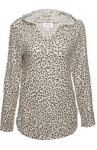 Cheetah Print Brushed Hoodie Slide 1
