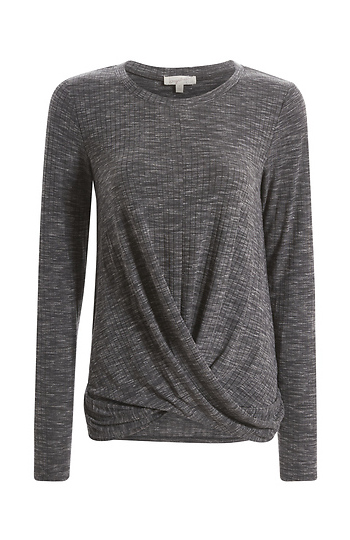 Long Sleeve Marbled Knit Slide 1