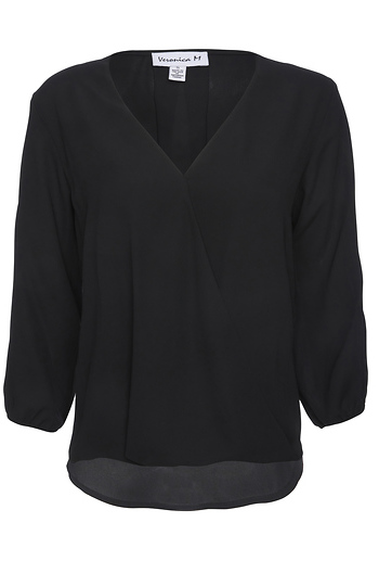 Veronica M 3/4 Sleeve Surplice Blouse Slide 1