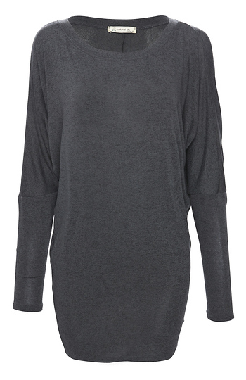 Boat Neck Long Sleeve Hacci Top Slide 1