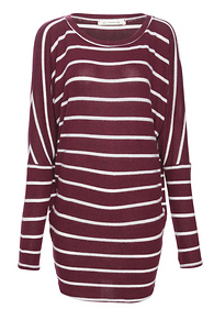 Striped Brushed Long Sleeve Top Slide 1