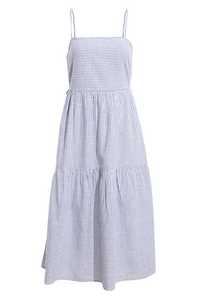 Vero Striped Dress in Blue/White | DAILYLOOK