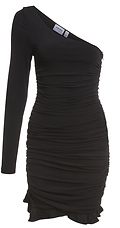 Vero Moda Long Sleeve One Shoulder Ruched Mini Dress